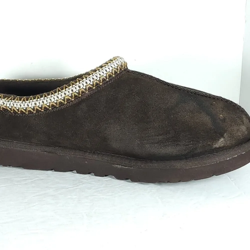 UGG Men's Tasman II US 8 Dusted Cocoa Suede Sheepskin Lined Slippers Shoes